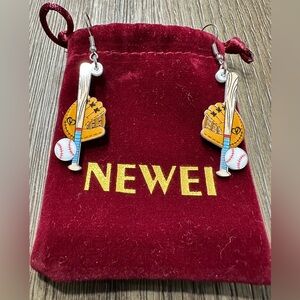 Baseball Glove / Ball and Bat Earrings